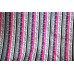 10cm Dirndlstoff (Trachtensatin aus EU-Produktion) Blumenstreif pink/grau/schwarz  (Grundpreis 21,00/m)